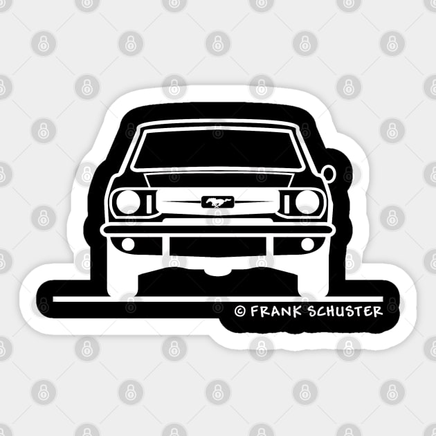 1964 1965 1966 Ford Mustang  Front White Sticker by PauHanaDesign